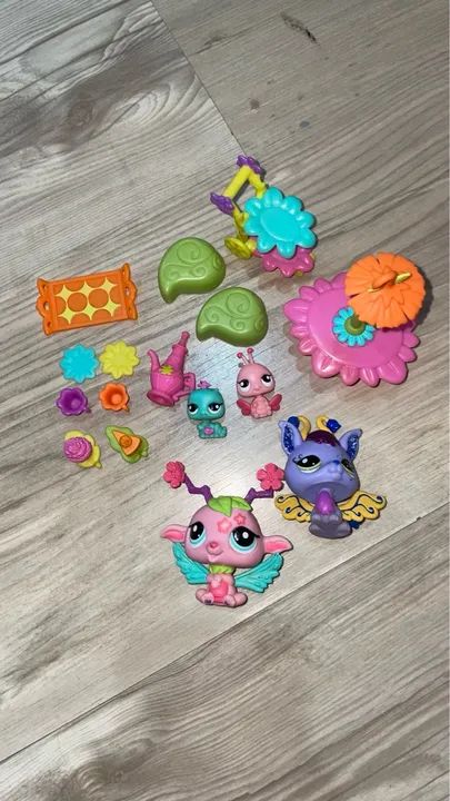 LPS Littlest Pet Shop Fadas Conjunto playset completo #2676, #2677, #2678, #2679