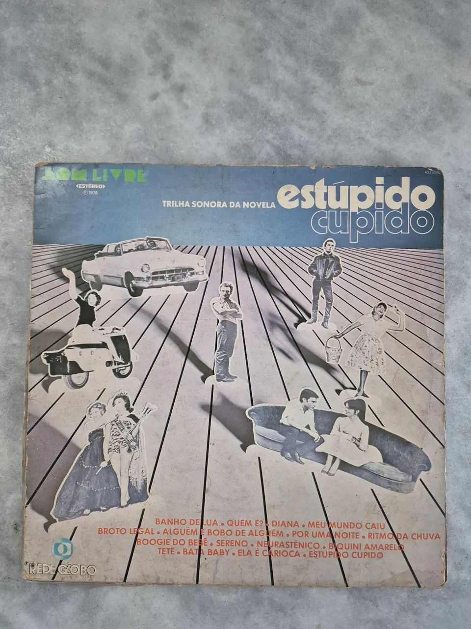 Disco LP Trilha Sonora Novela Estúpido Cupido