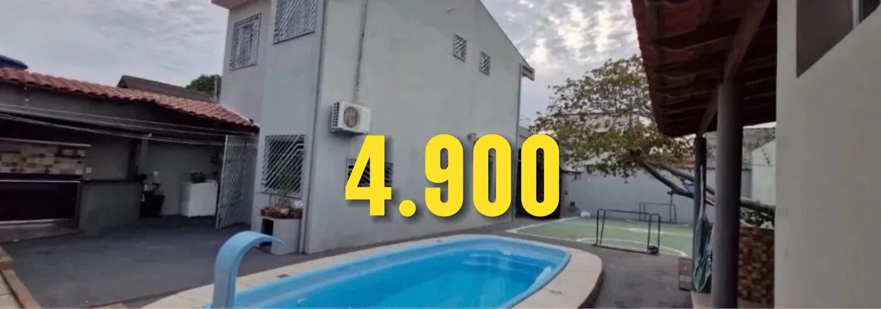 JAPIIM CASA DUPLEX SEMIMOBILIADA COM PISCINA, CHURRASQUEIRA , QUADRA