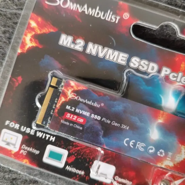 - SSD 512GB NVMe M.2 Somnambulist - Alto Desempenho PCIe Gen 3x4