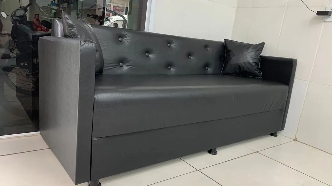 POLTRONA 3 LUGARES, Resistente em Corino para seu COMÉRCIO  - Foto 3