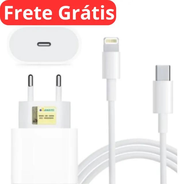 Carregador de IPhone Tipo C 20W com cabo