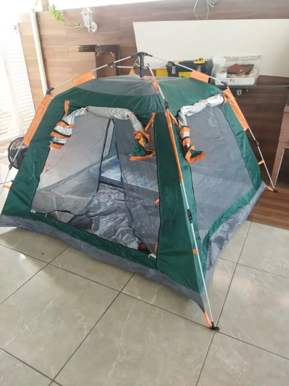 Barraca De Acampamento Grande Para 4 Pessoas 210x210x145cm - Foto 5