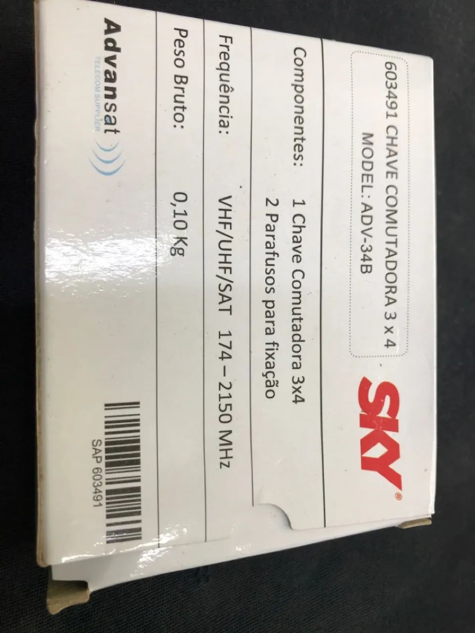 Chave Comutadora Advansat 3x4 - SKY ( kit 10 pcs) - Foto 3