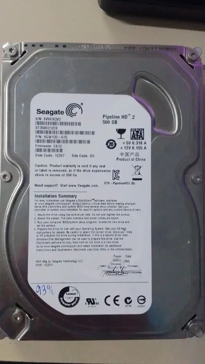 HD SEAGATE 500G
