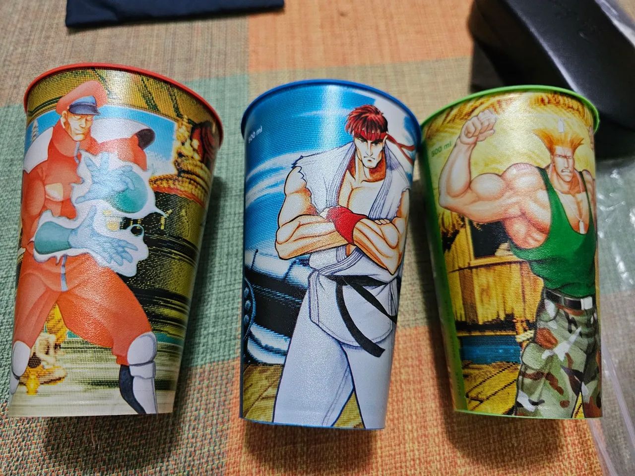 Copos Street Fighter - Ryu, Guile e M. Bison (Vega)