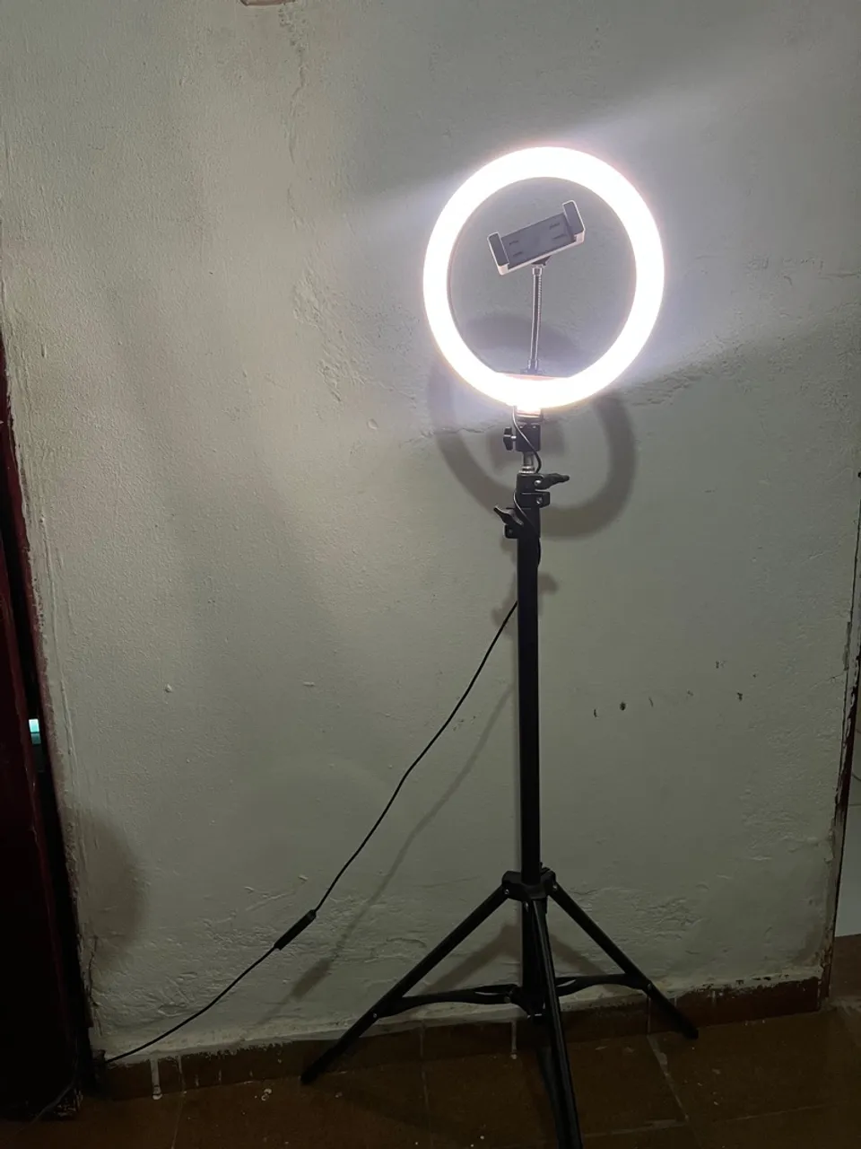 ring light com tripé