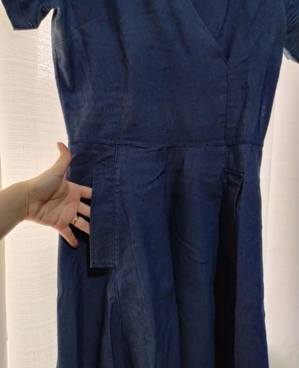 Vestido jeans transpassado Stella Maris - Foto 3