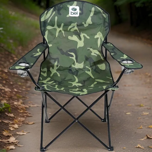 Cadeira Camping Dobrável Araguaia Comfort Max Camuflada Bel