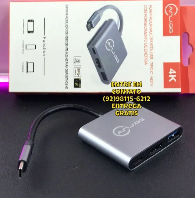 ADAPTADOR MULTIPORTA USB - TIPO C - HDMI 4K - Foto 2