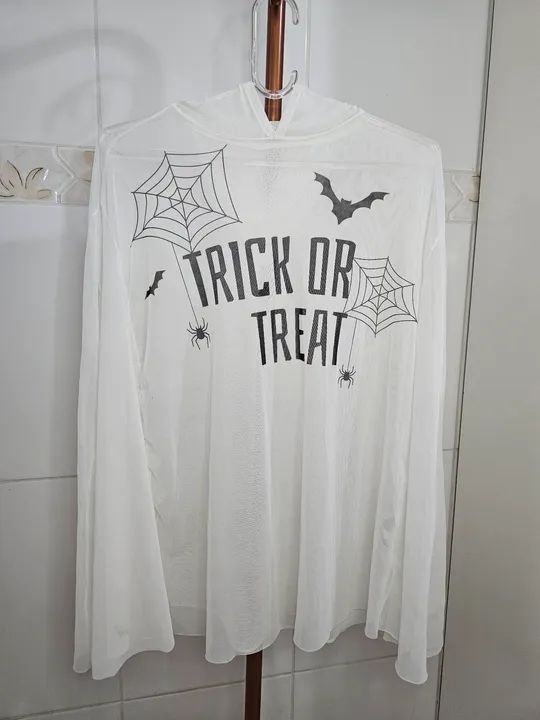 Vestido de Tule Infantil com Capa com Estampa de Fantasma - Renner  - Foto 2