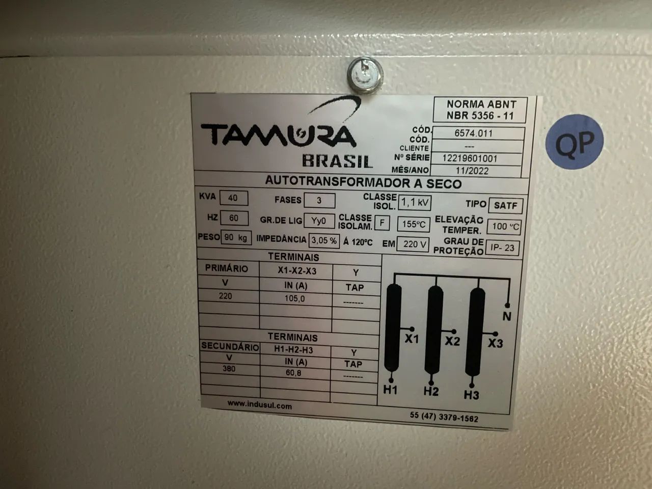 Autotransformador a seco 40kva 