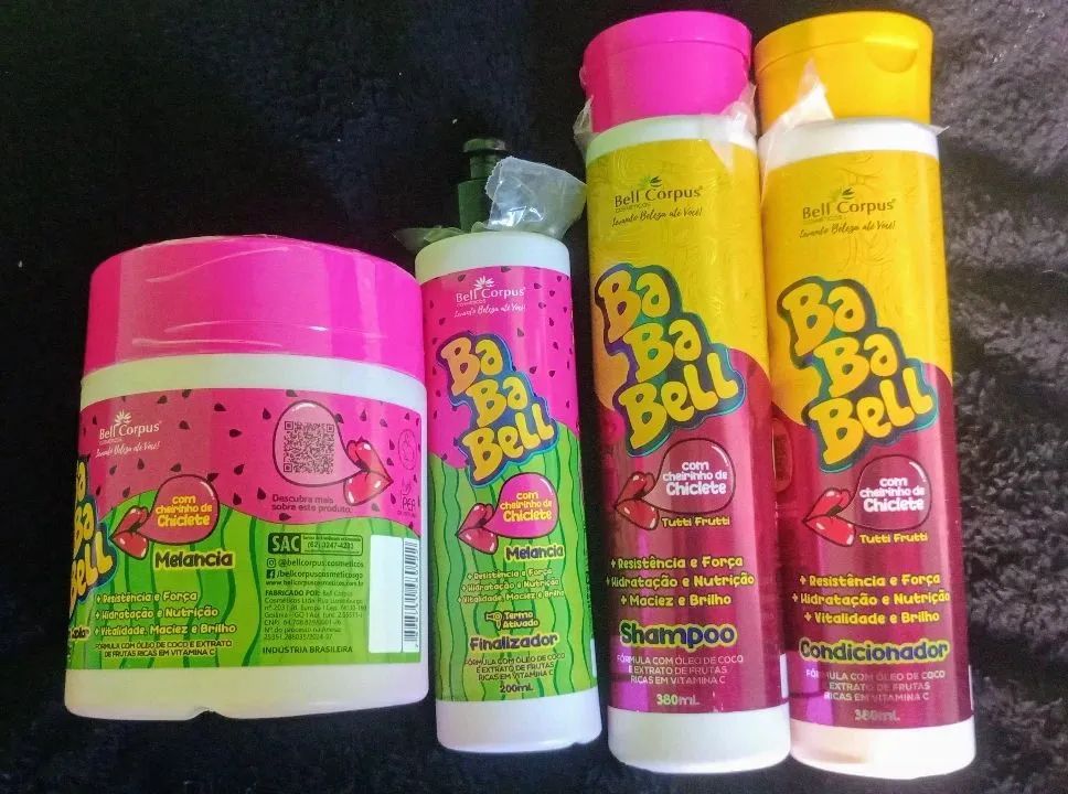 Kit Ba Ba Bell - Shampoo, Condicionador e Finalizador