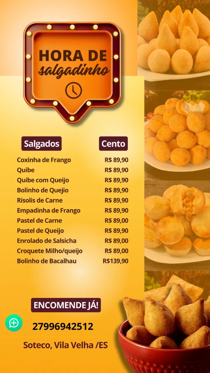 Salgadinhos para Festa - Aceito revenda!