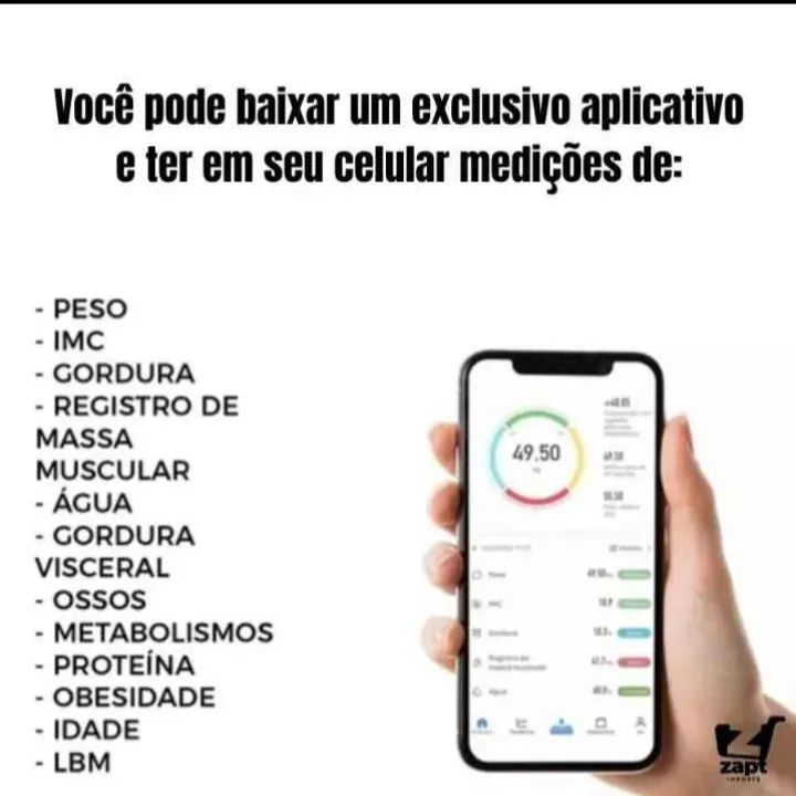 Balança Digital Corporal Bioimpedância Bluetooth - Foto 3