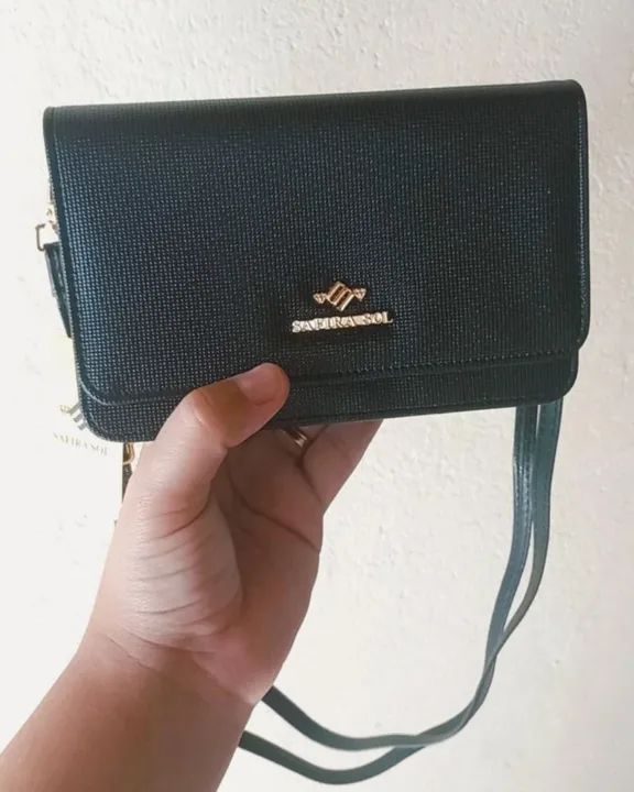 Bolsa feminina de ombro preta + Carteira - Foto 2