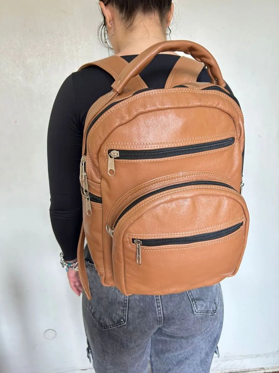 Mochila COURO Legítimo NOVA  - Foto 5