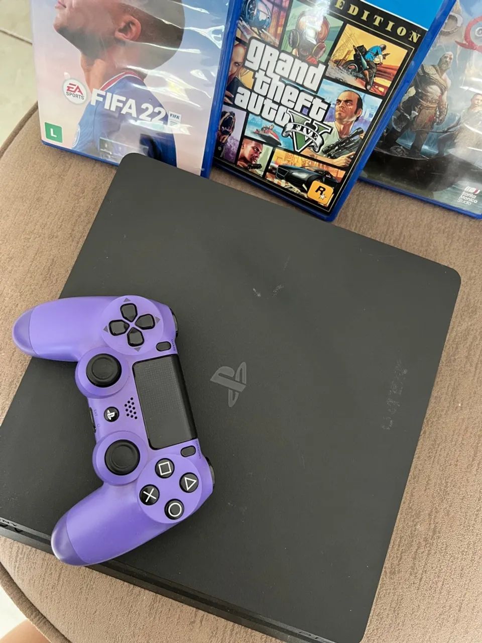 PlayStation 4 Slim + Jogos + Controle - Foto 4