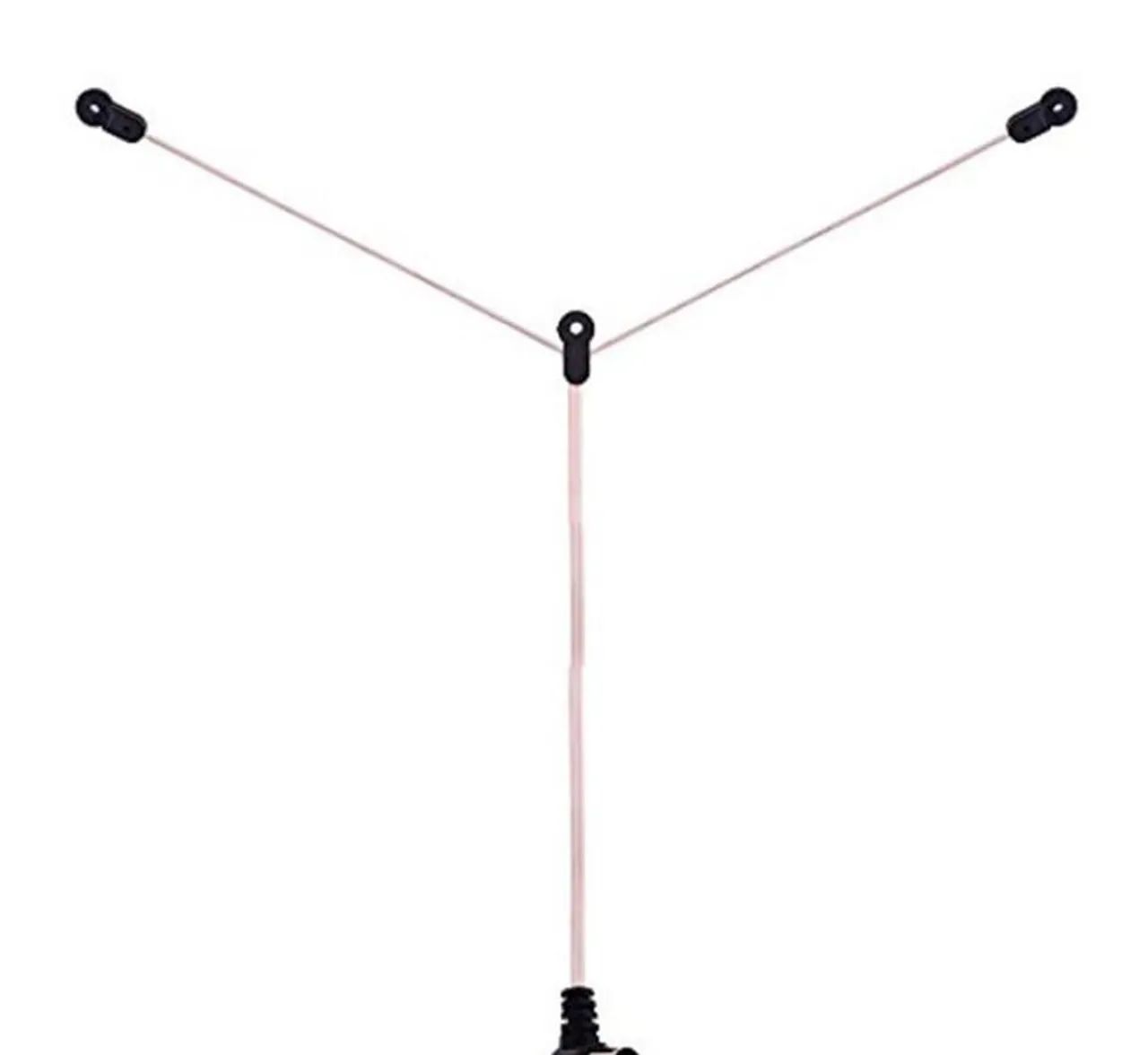 Antena em T conector F p/ radio , TV etc ...