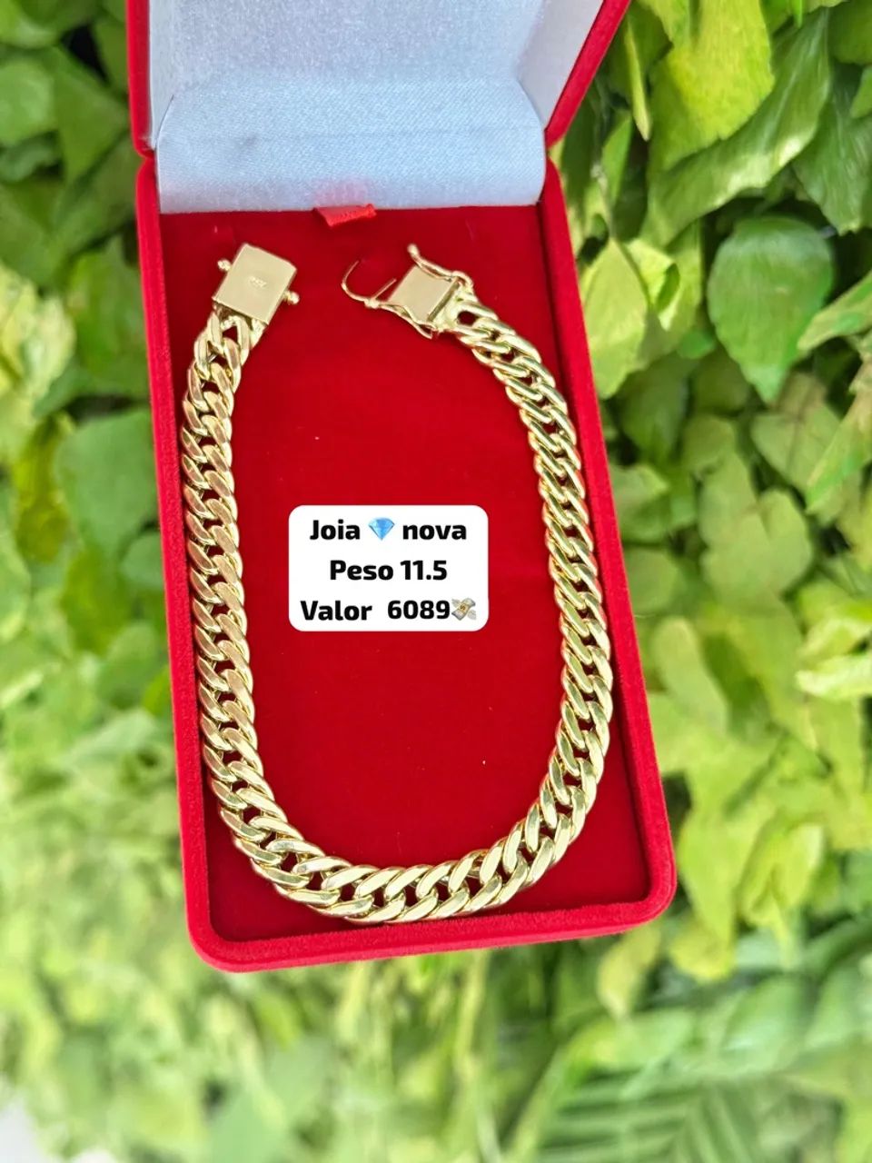 Pulseira de ouro 18k 11.5g Nova | Certificado de garantia 