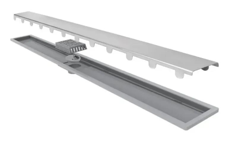 Ralo Linear ELLEVE Royal 117 com Tampa Inox 90cm 