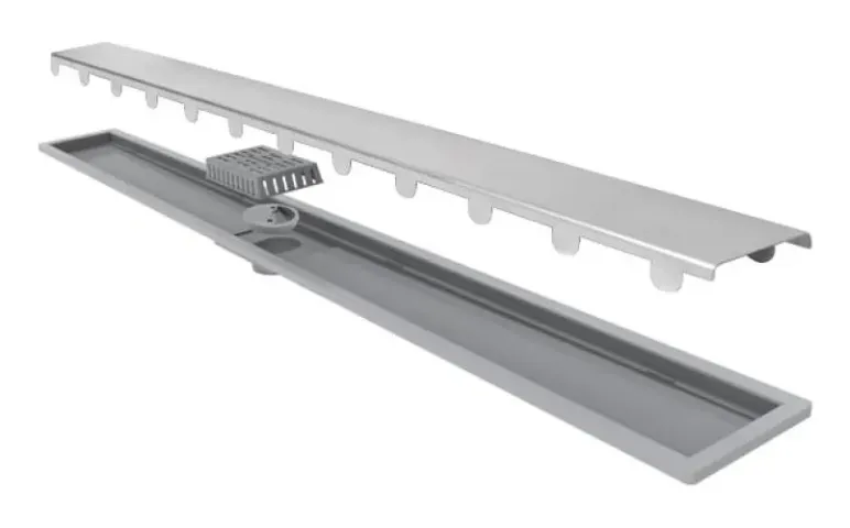 Ralo Linear ELLEVE Royal 117 com Tampa Inox 90cm