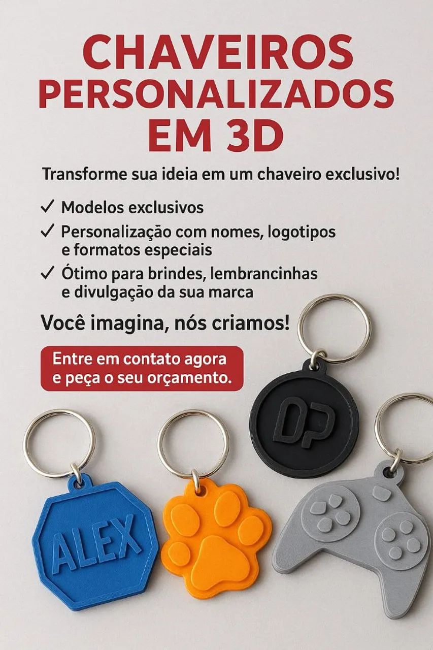 Chaveiros personalizados 