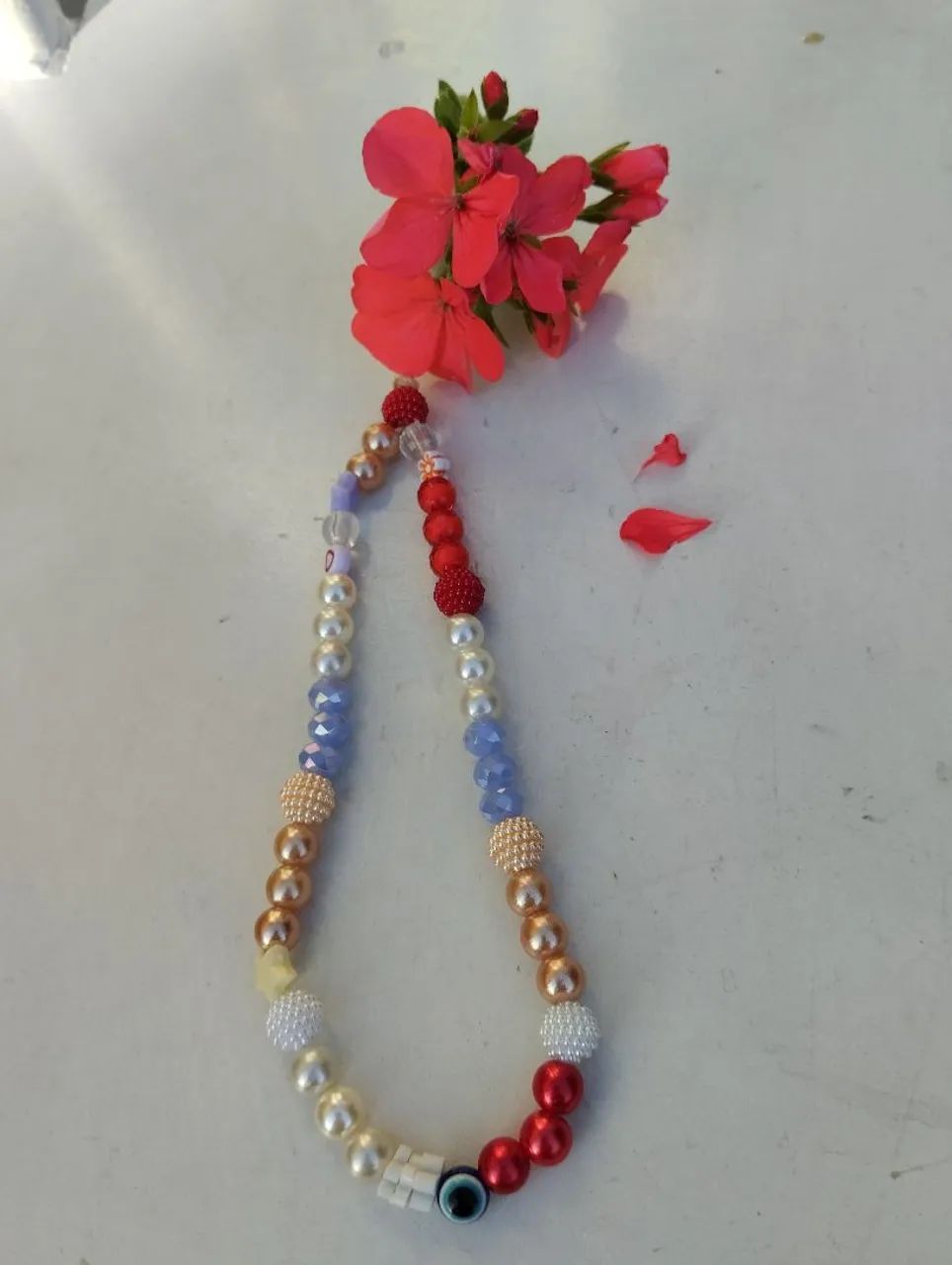 Chaveiros de Miçangas Coloridos com Flores - Foto 5