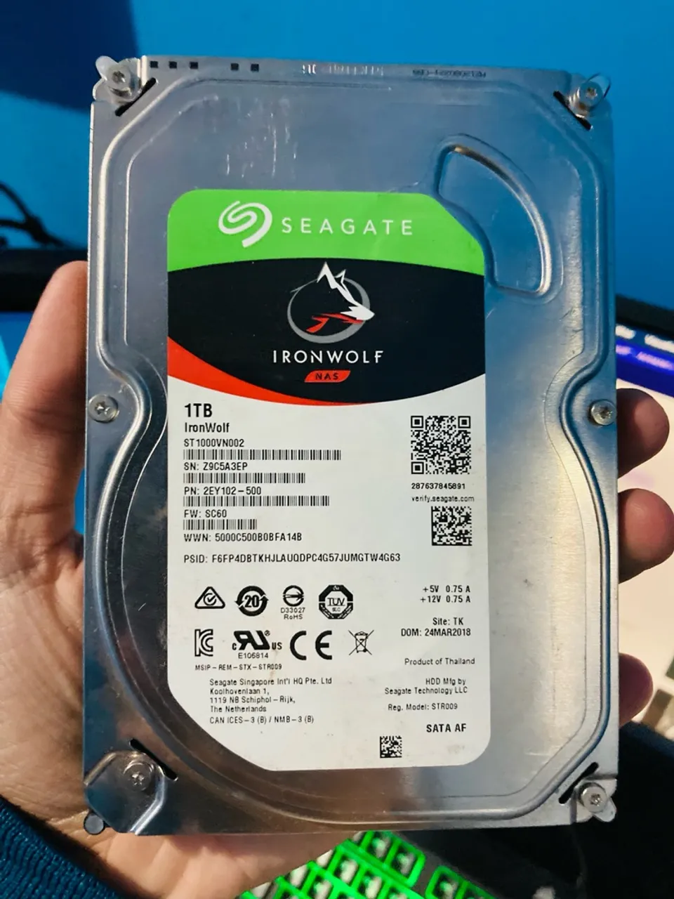 HD Seagate IronWolf 1TB - Com defeito