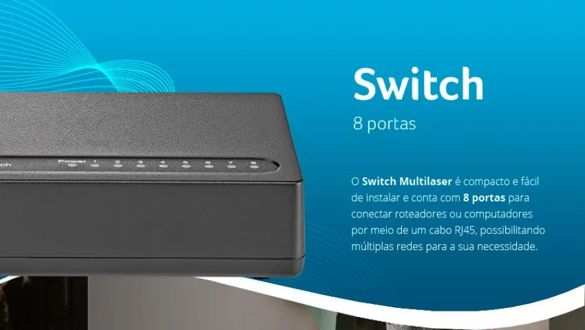 Switch HUB Poe 8 Ports Vlan Fixed 24 V 10/100 Re11564529514307971122