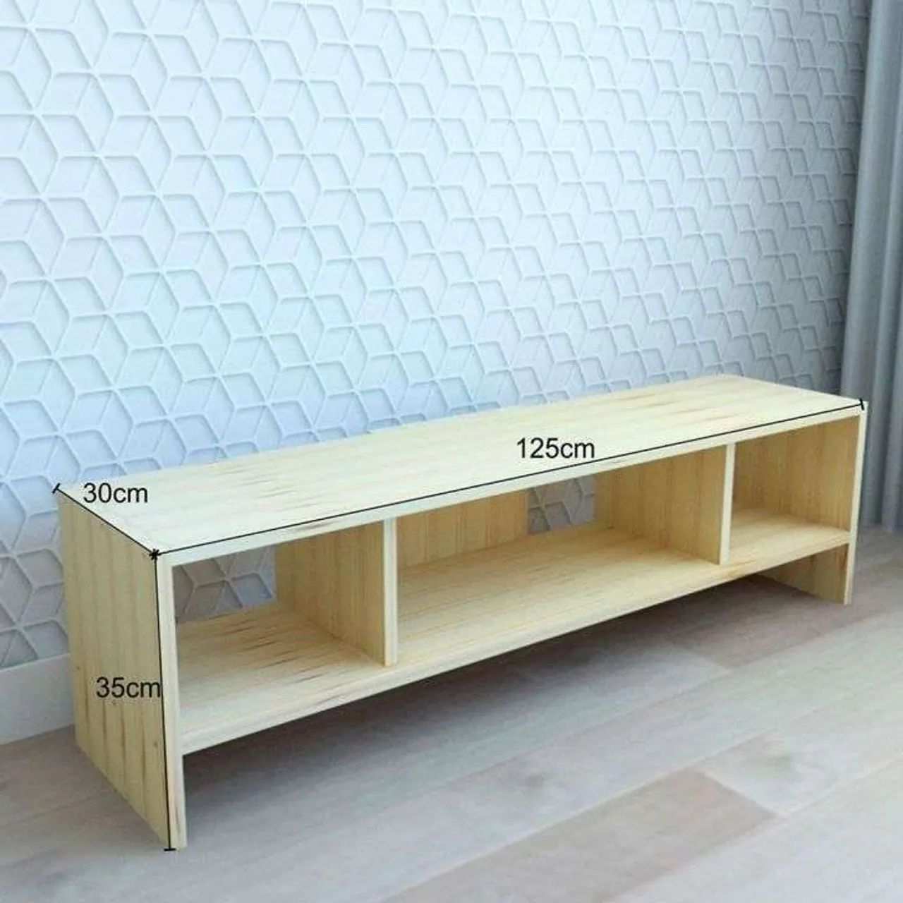 Rack de Madeira Artesanal - 125cm