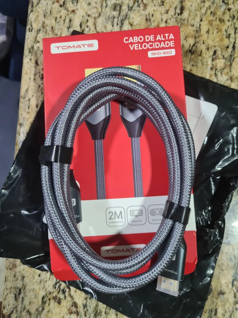 Cabo HDMI Tomate 2 Metros - Alta Velocidade