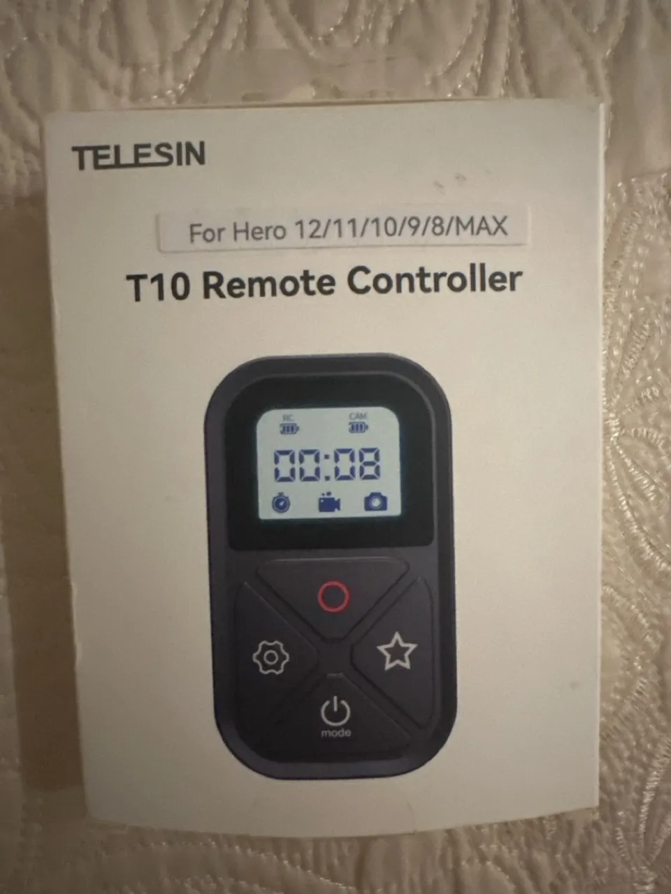 Controle Remoto Telesin T10 para GoPro Hero 12/11/10/9/8/MAX