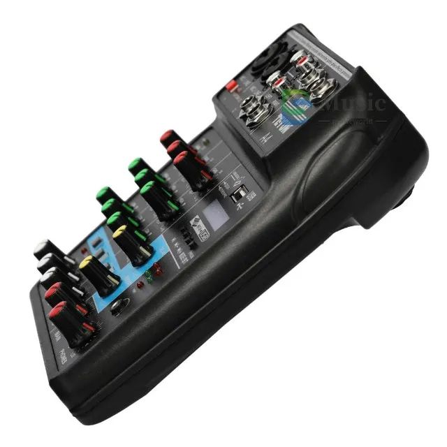 Mesa de Som Bluetooth Interface de Áudio 4 Canais Phantom Power 48v Karaokê Efeitos - Foto 3