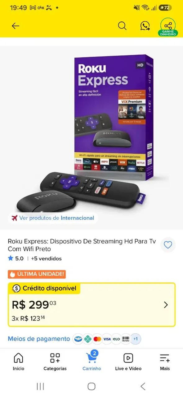 Dispositivo Roku