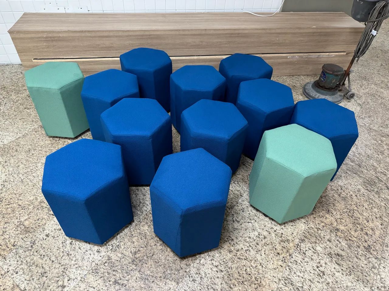 Hexagonal Fabric Pouf453011739205314560