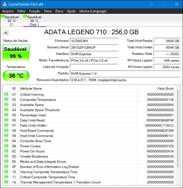 SSD NVMe ADATA Legend 256GB - Foto 2