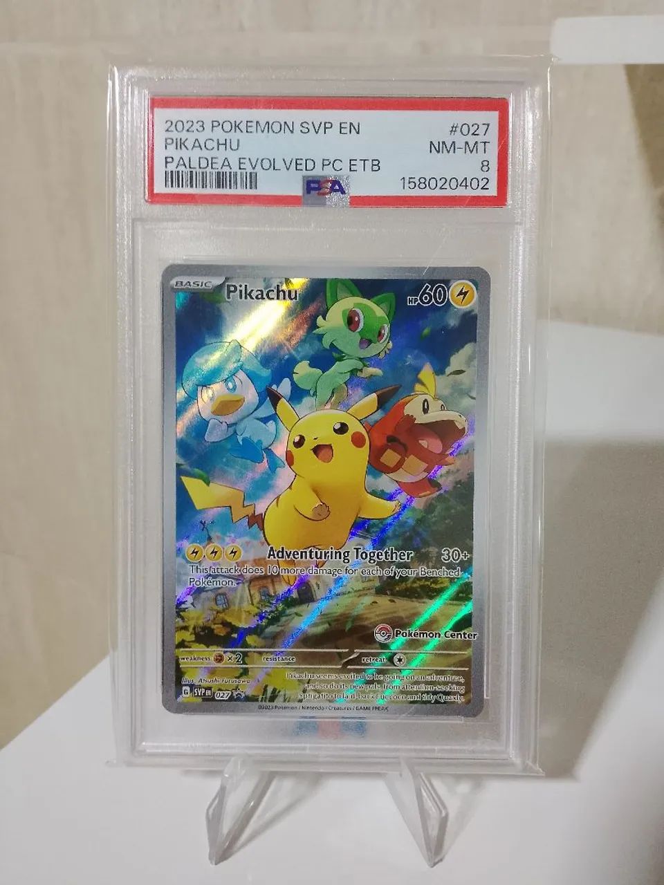 Pikachu Paldea Evolved ETB Promo 027 PSA 8 - Original Graduada