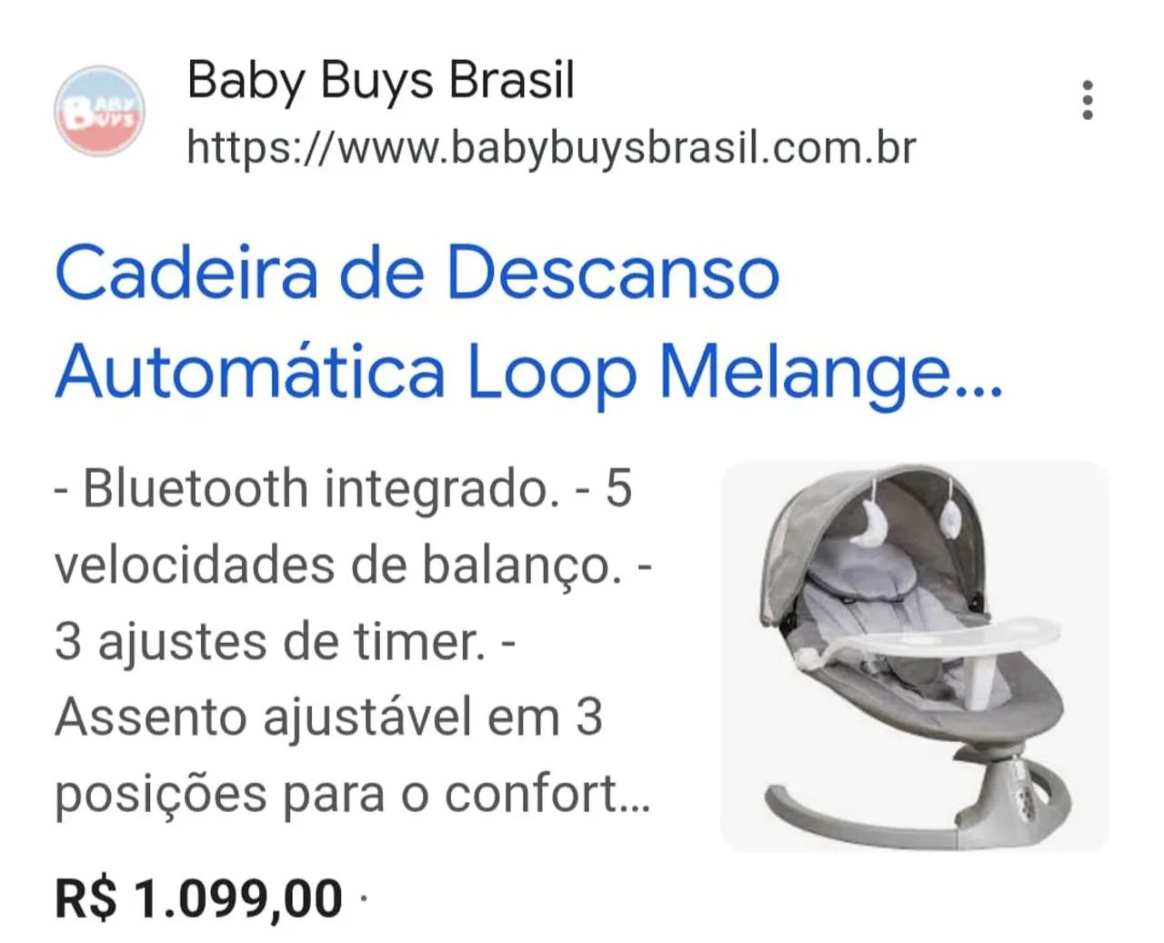 Cadeirinha de descanso automático!
