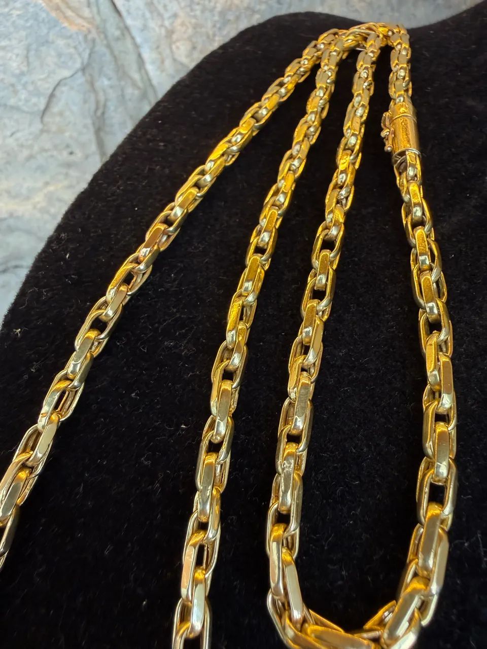 Cordão de ouro 18k elo duplo zero  - Foto 3