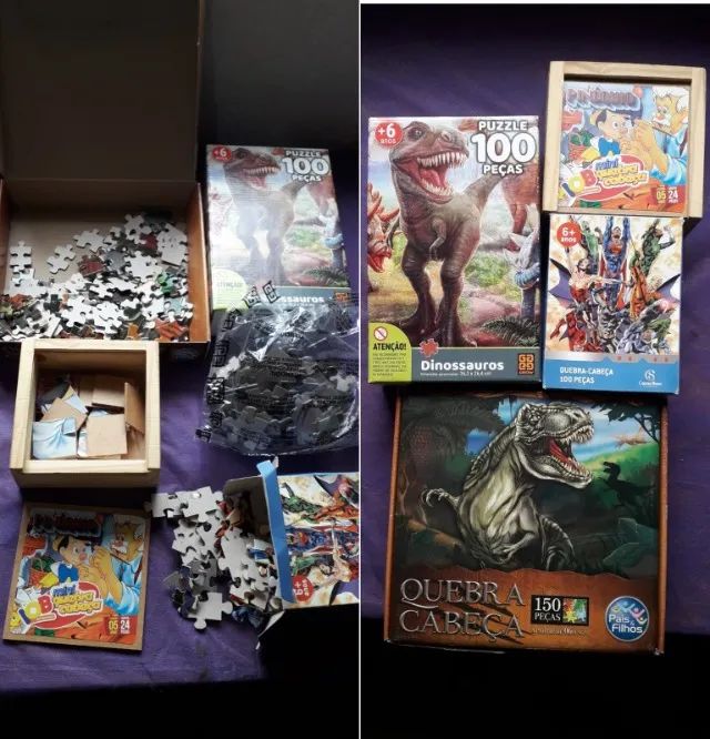 Desapego pra liberar espaço jogos e brinquedos quebra cabeças completos lote