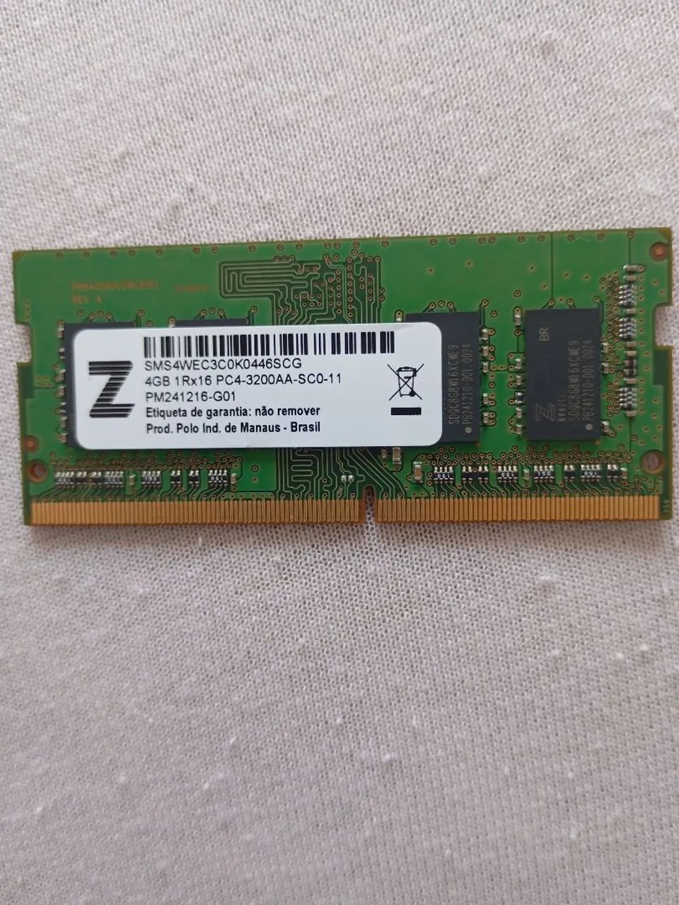 4Gb DDR4 3200 Z/ZADAk - Memória RAM - Santa Paula II, Vila Velha