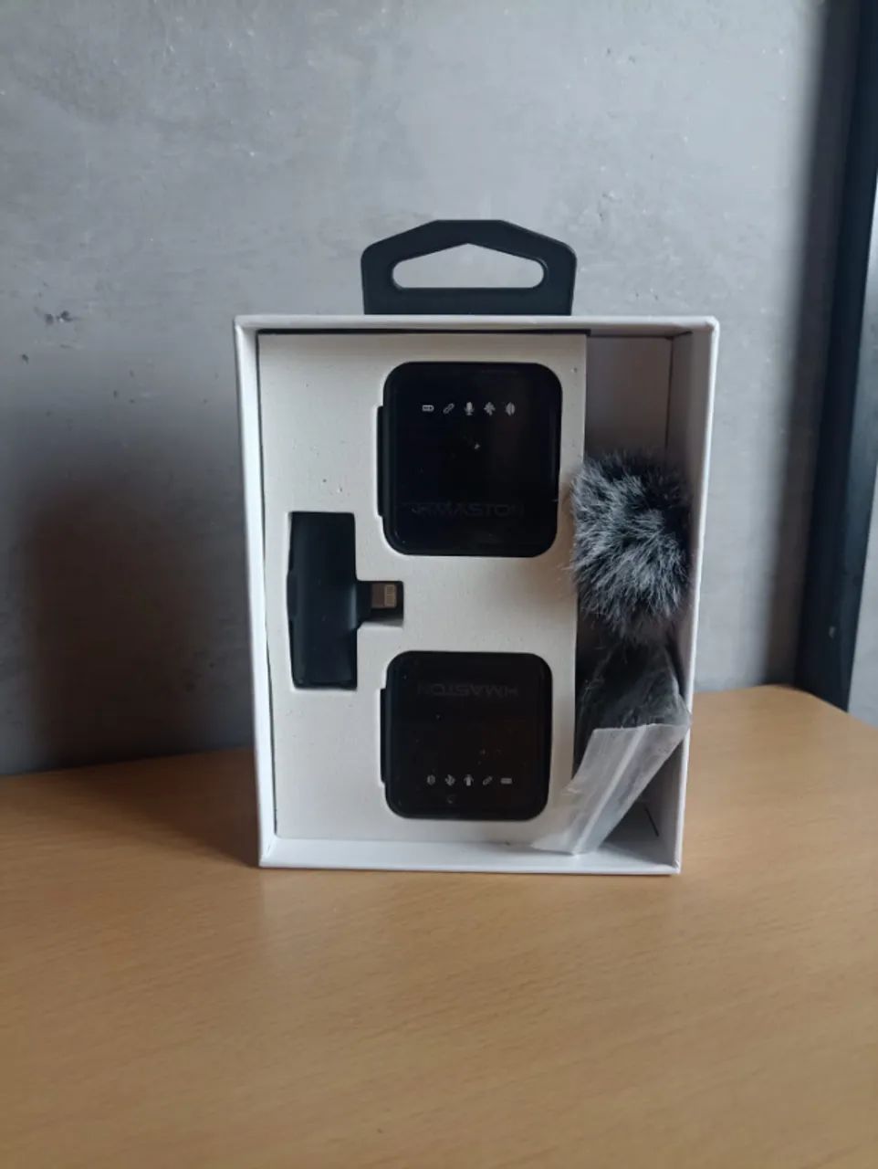 Microfone Lapela Sem Fio Duplo H'maston MK-15 Para iPhone Lightning - Foto 4