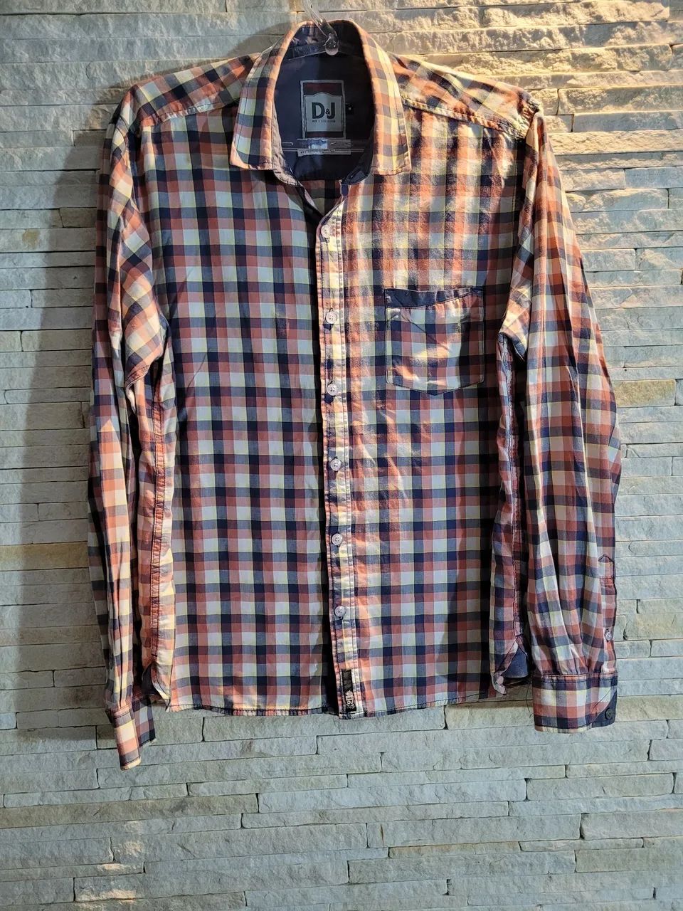 Camisa masculina xadrez marca DJ - Foto 2
