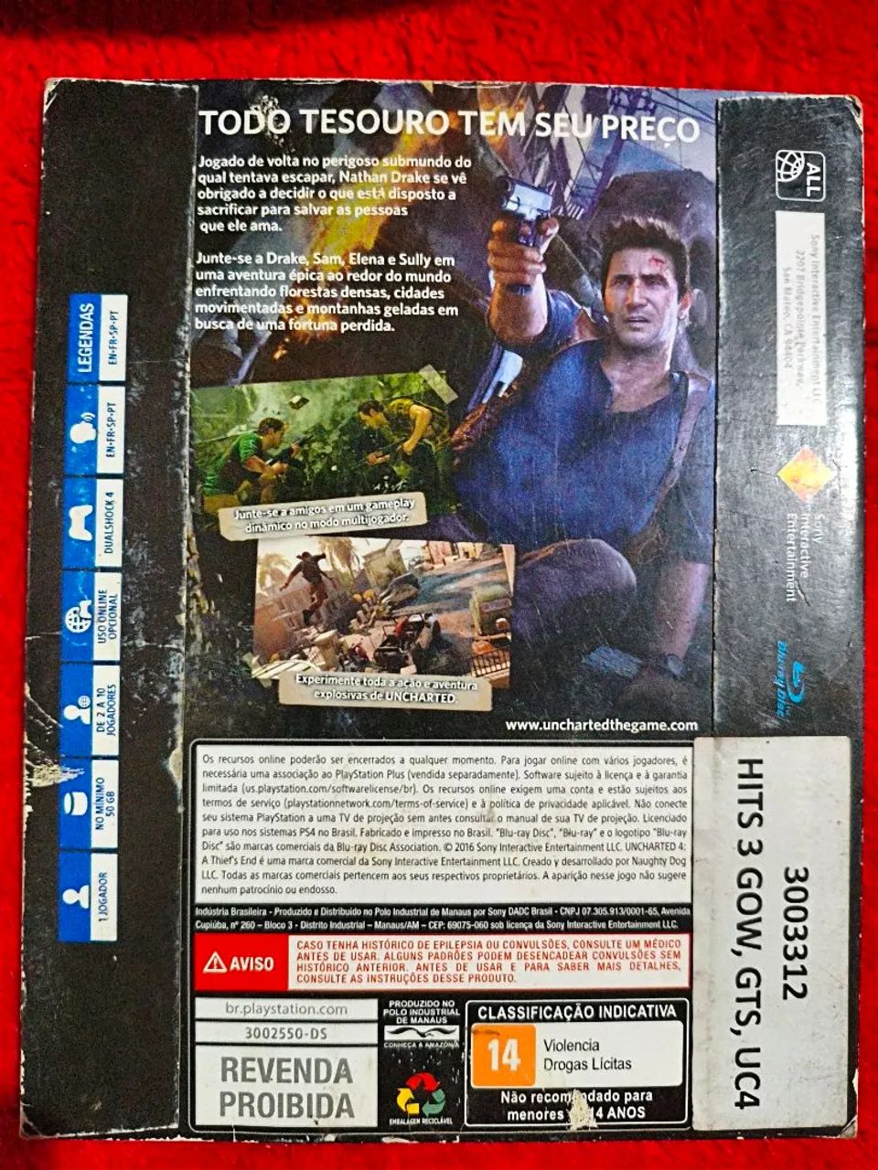 Uncharted 4 (PS4) - Com defeito - Foto 2