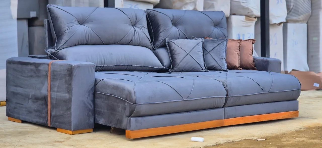 Sofa de luxo 2,90 muito top novo !! - Foto 2