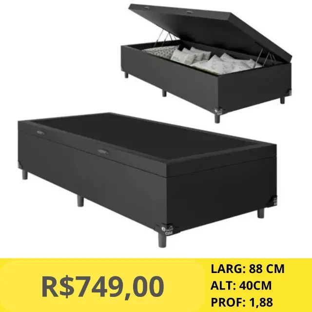 CAMA BOX SOLTEIRO A PRONTA ENTREGA 