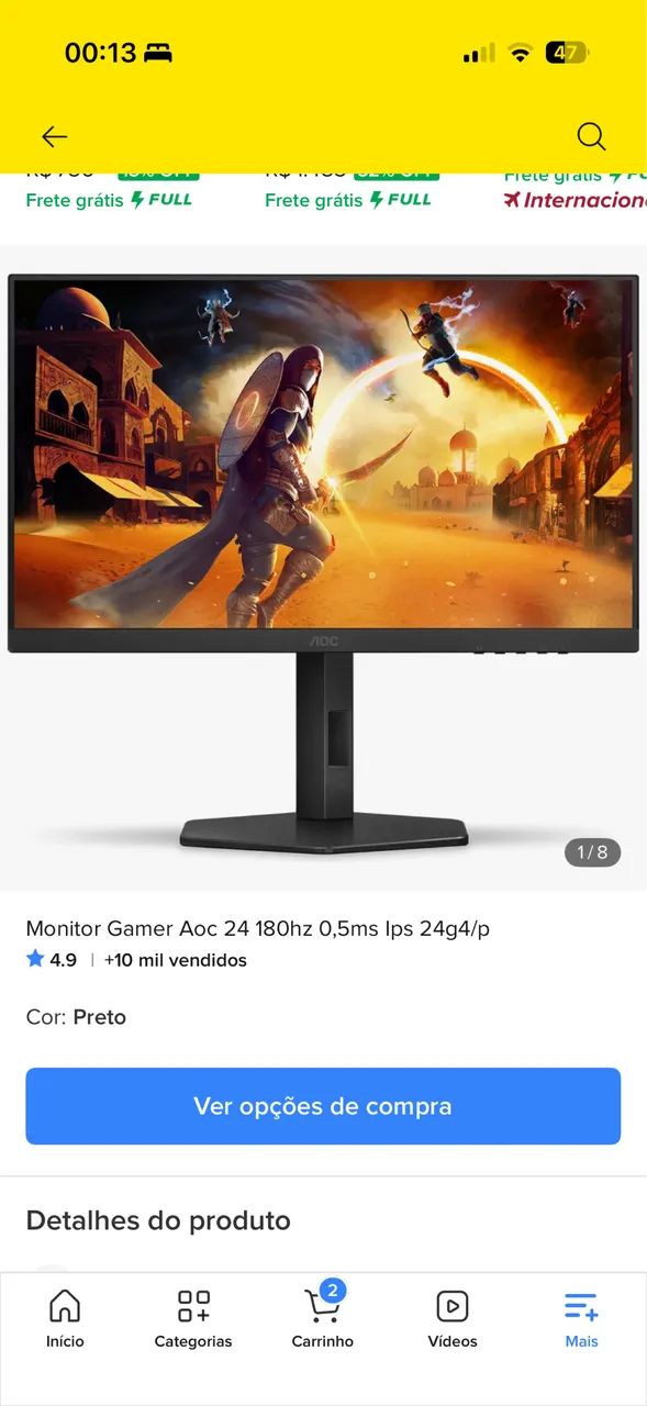 PC e Monitor Gamer - Ryzen 5 5500 e RX 580 8gb - Foto 5
