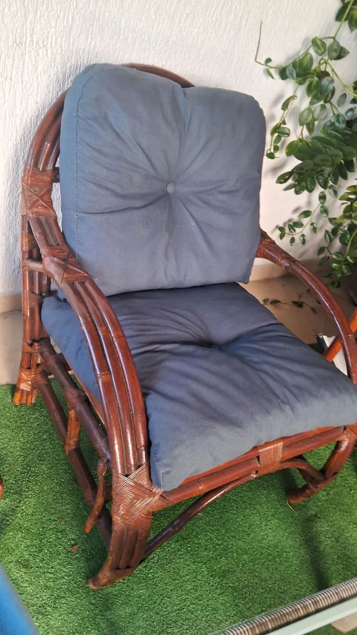 Conjunto sofá e 2 poltronas bamboo  - Foto 2