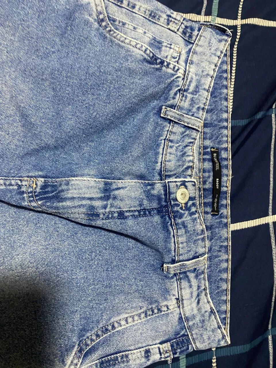 Calça baggy jeans azul  - Foto 2